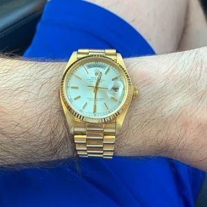 Rolex presidental/day date 18k gold watch